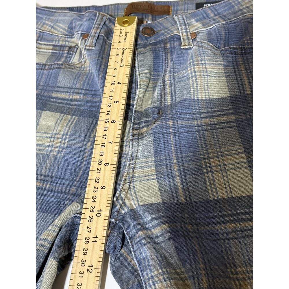 Judy Blue Women's High Waist  Vintage Look Plaid Straight 7 / 28 - Picture 8 of 12